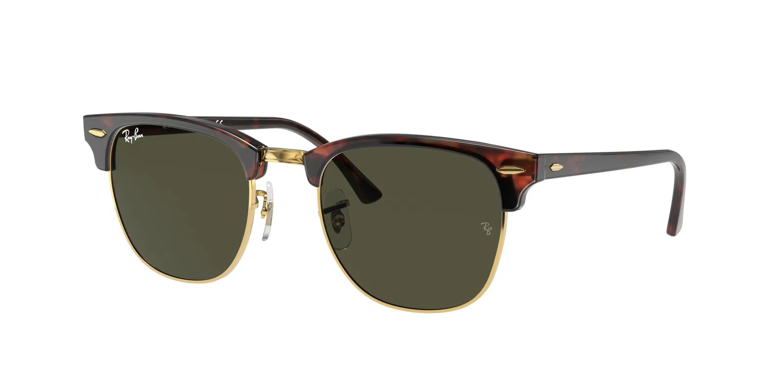 Ray-Ban Clubmaster 0RB3016 Sunglasses - Grey On Black - view 8